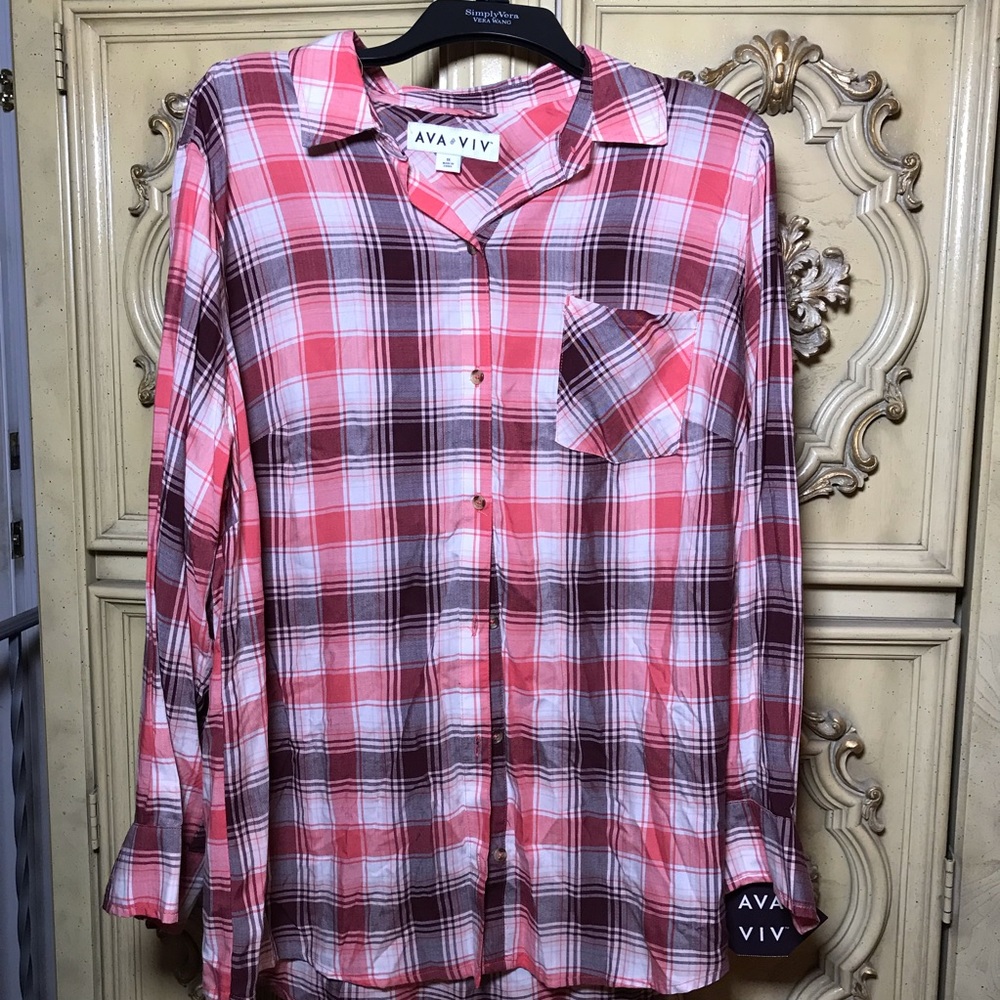 Ava & Viv plaid shirt